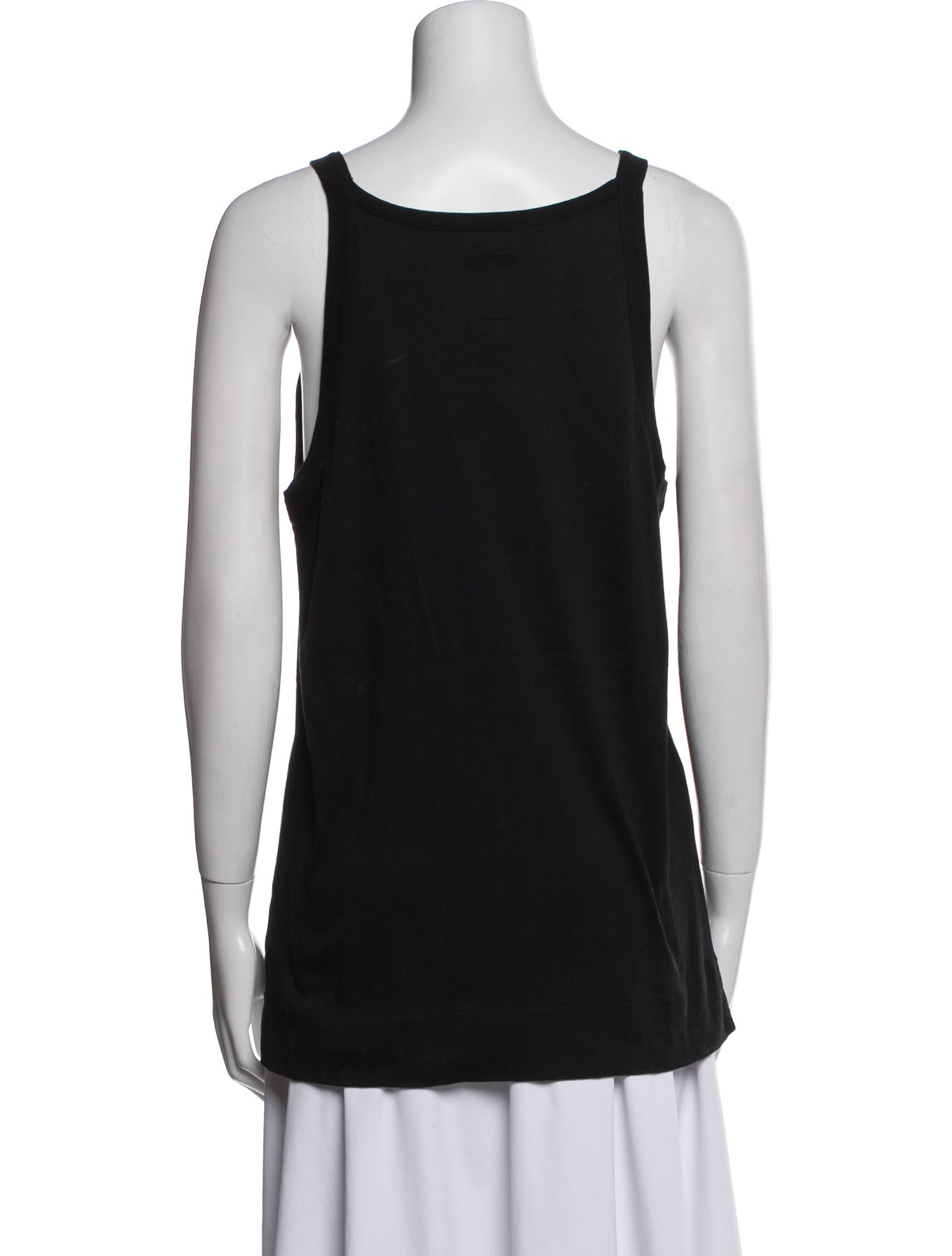 Y's by Yohji Yamamoto Scoop Neck Sleeveless Top